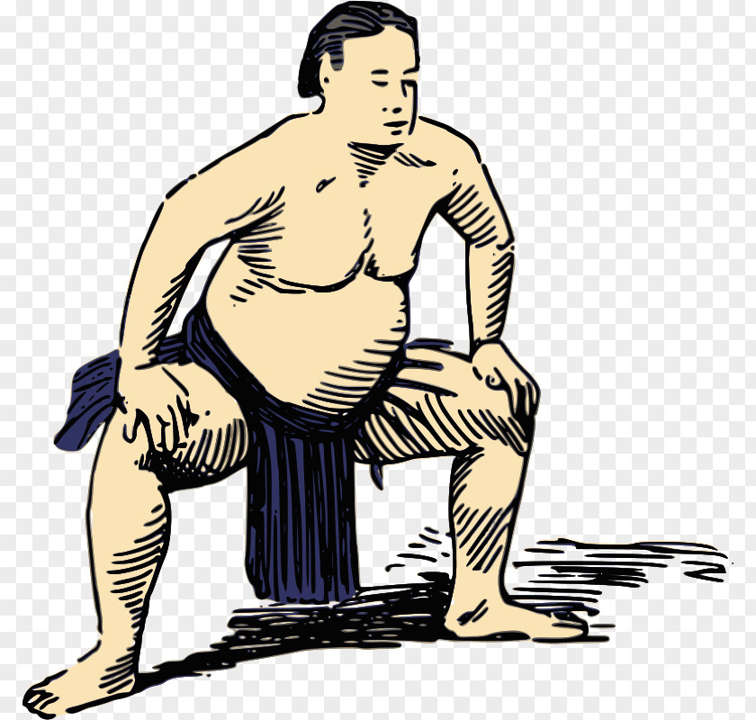 Sumo Japan Wrestling Rikishi Clip Art PNG