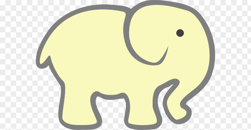 Yellow Elephant Elephantidae Ella, An = Drawing Clip Art PNG