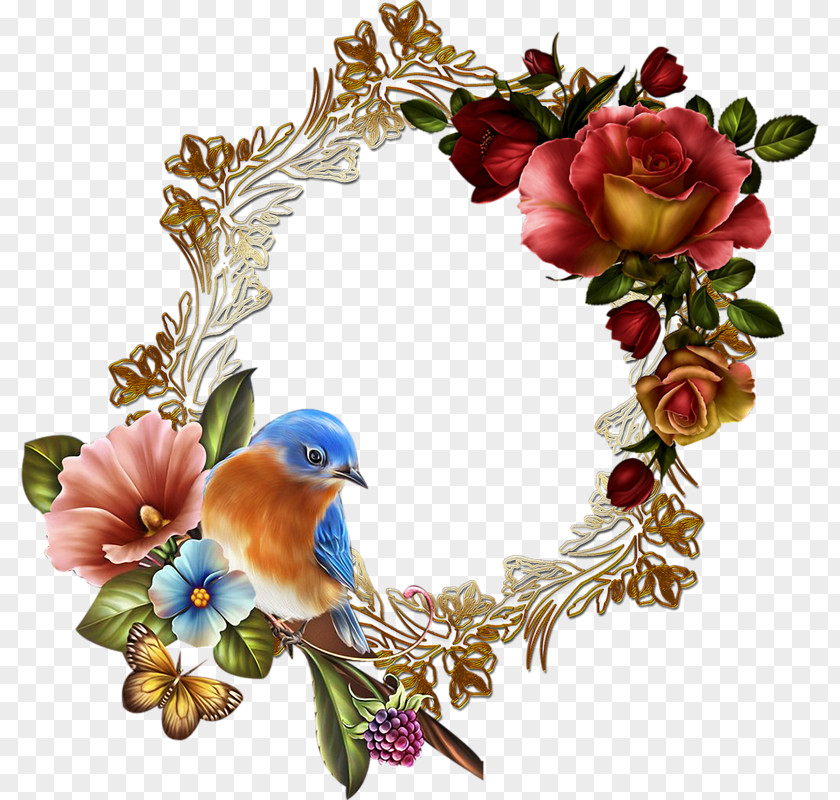 Moonbeam Floral Design Wreath PNG