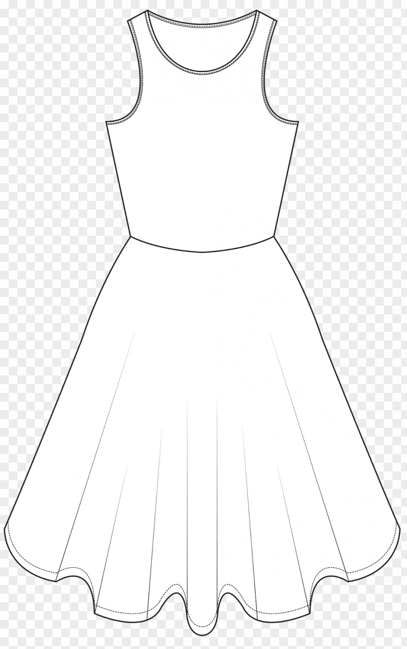New Dress Pattern Line Art White Sleeve Costume PNG