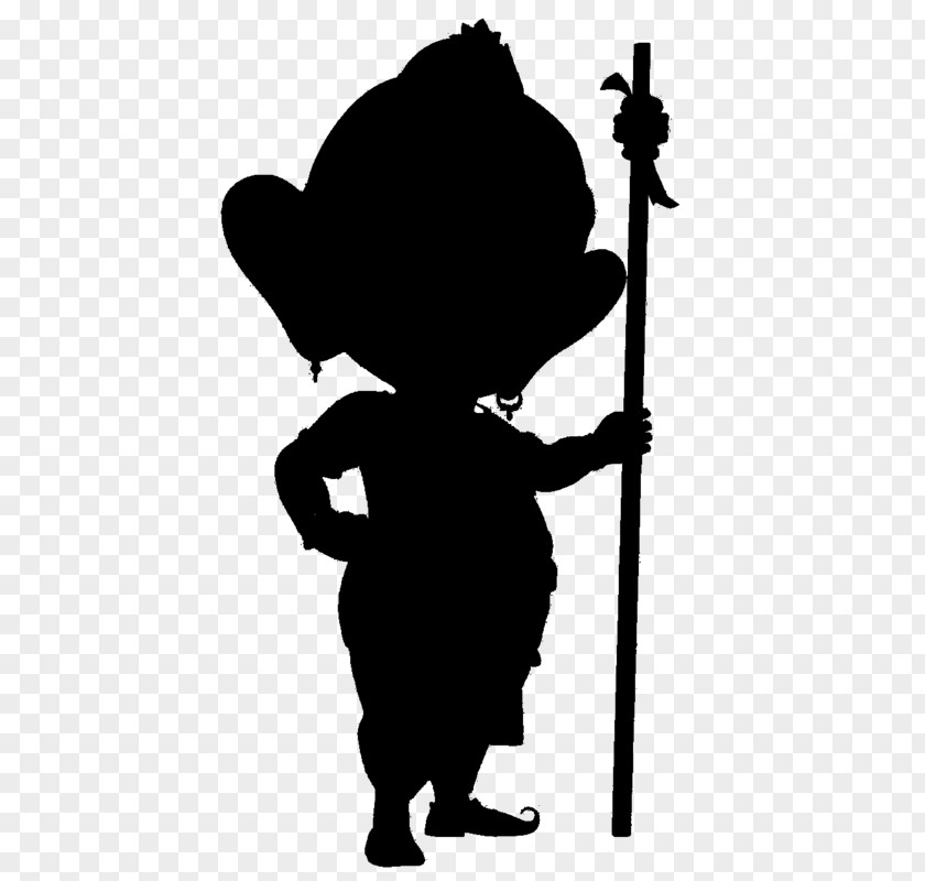 Silhouette Black M Character PNG