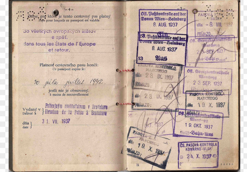 Formal Passport Document PNG