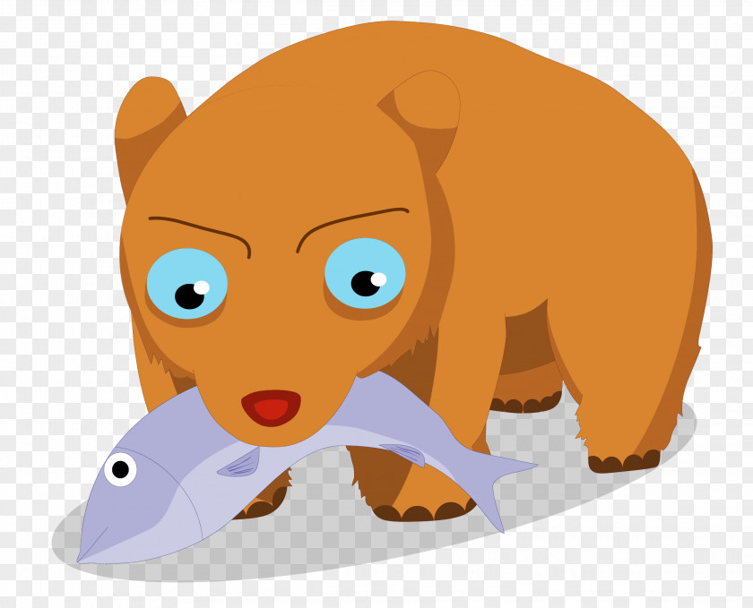 Vector Dog Bear Fishing Material Mans Hand Illustration PNG