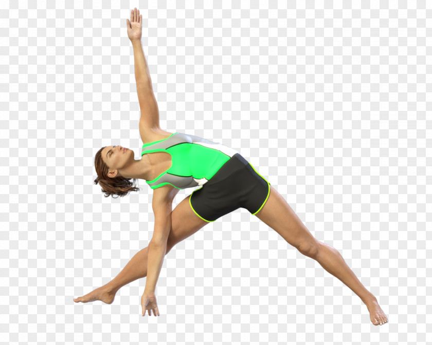 Extended Right Arm Muscle Yoga Parivrtta Trikonasana Shoulder Hip PNG
