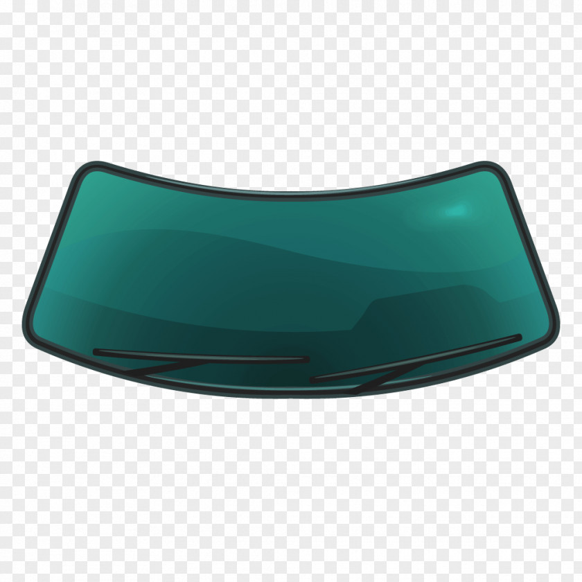 Green Car Windshield PNG