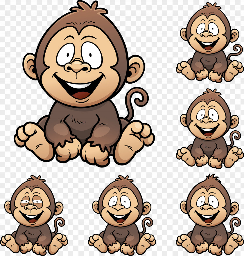 Monkey Vector Graphics Illustration Drawing Image Royalty-free PNG