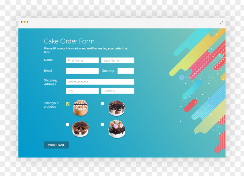 Order FOrm Form Contact Page HTML Web Design PNG