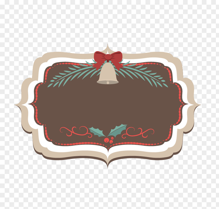 Brown Christmas Decoration Plate Ornament PNG