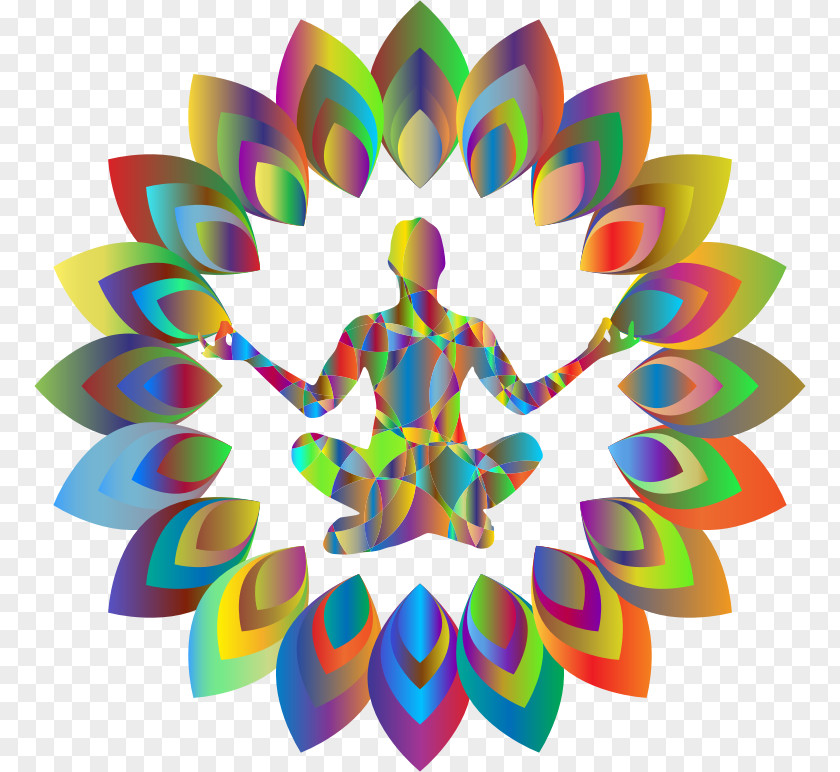 Floral Yoga Clip Art PNG