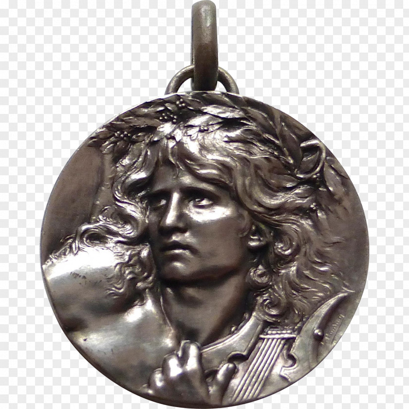 Medal Locket Bronze Silver PNG
