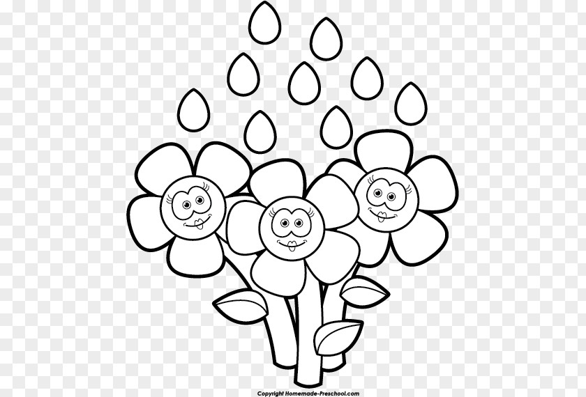 Rain Flower Floral Design White Plant Stem Clip Art PNG