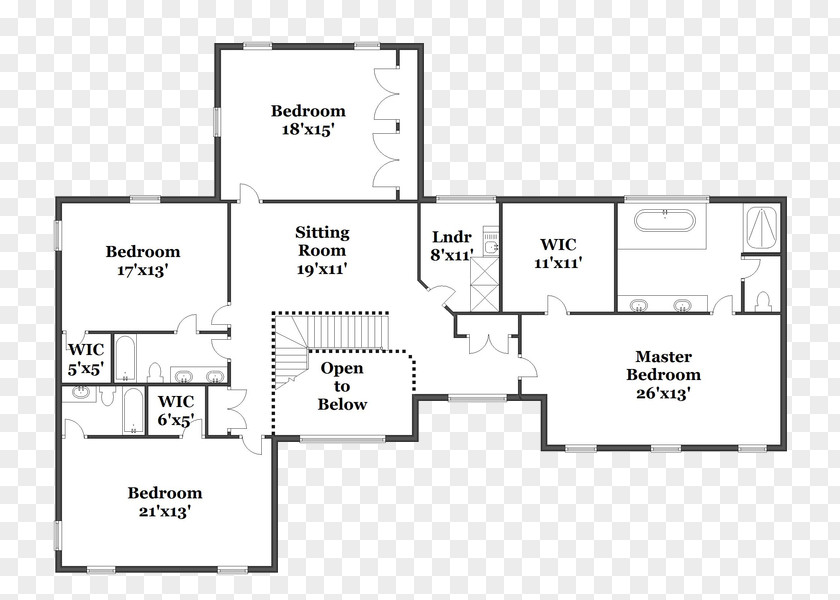 House Road Floor Plan Paper White PNG
