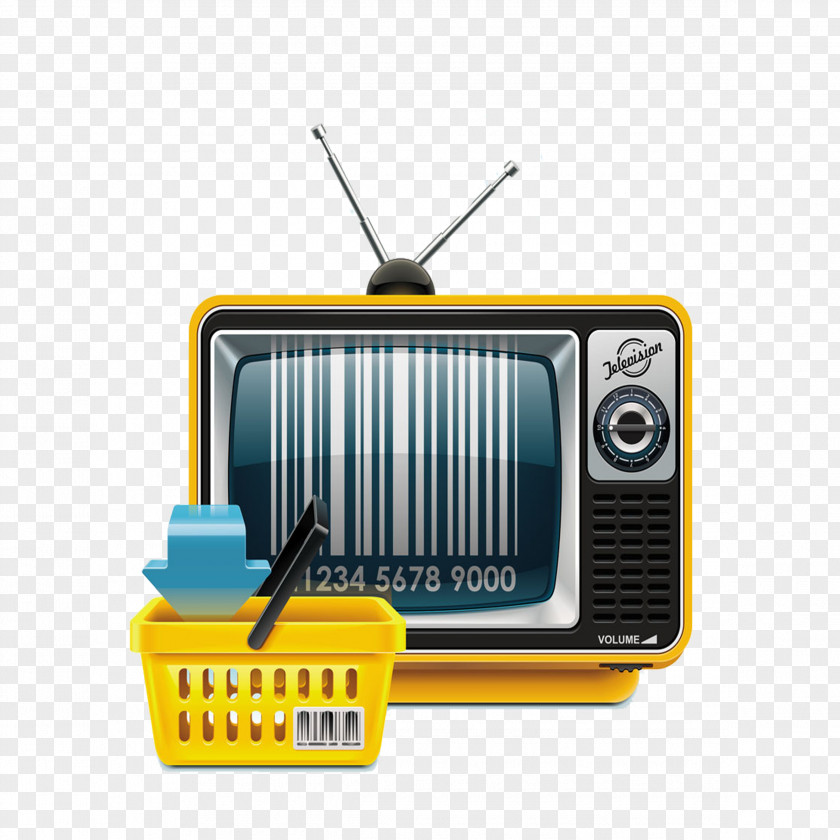 TV With Shopping Basket Television Show Royalty-free Illustration PNG