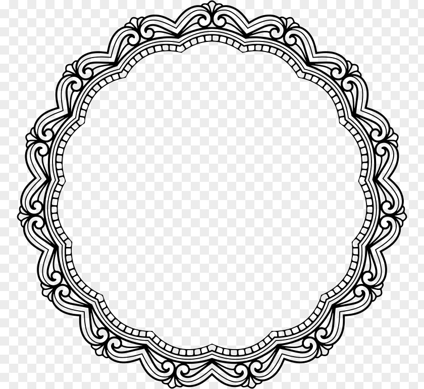 Vintage Border Picture Frames Oval Retro Style Clip Art PNG