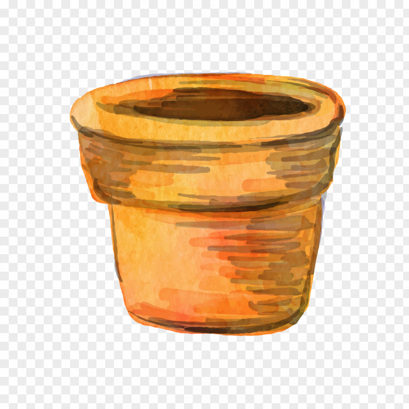 Watercolor Bucket Tool Flowerpot PNG