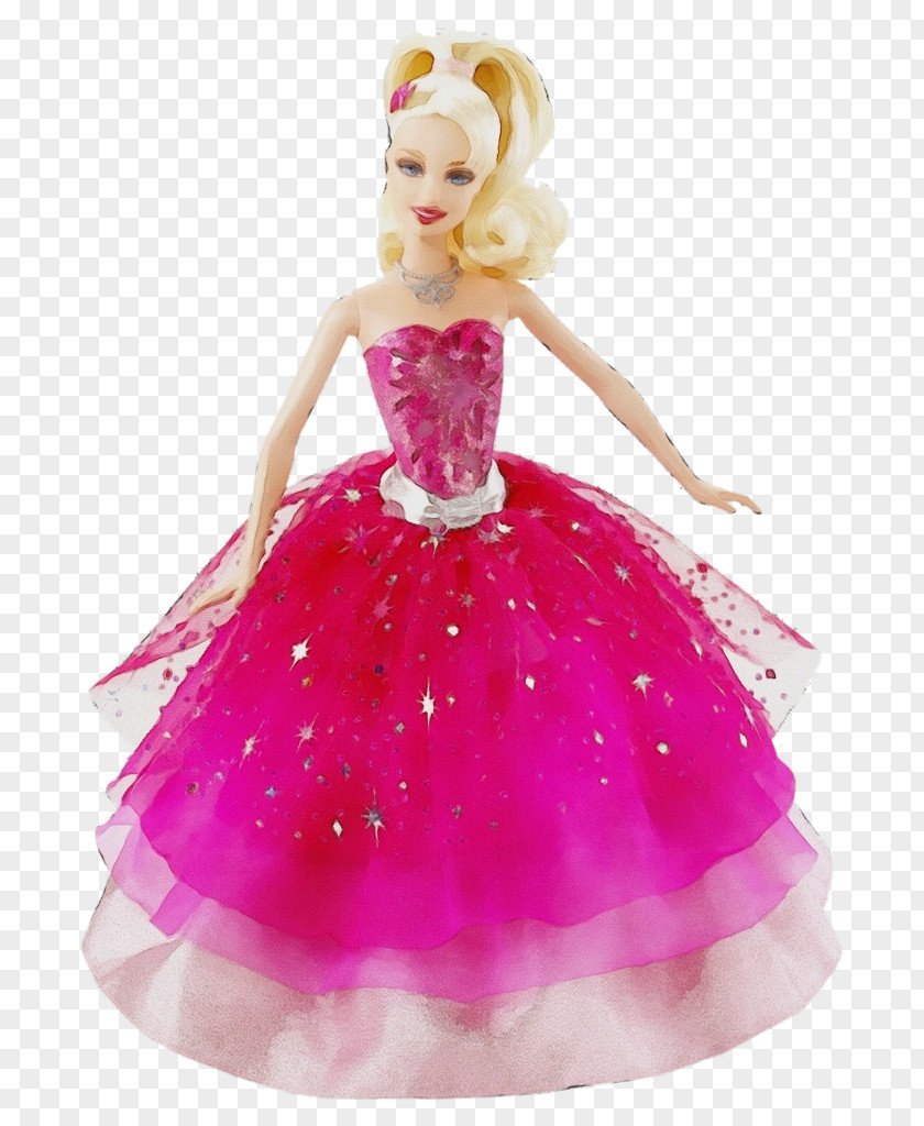 Costume Magenta Barbie Background PNG