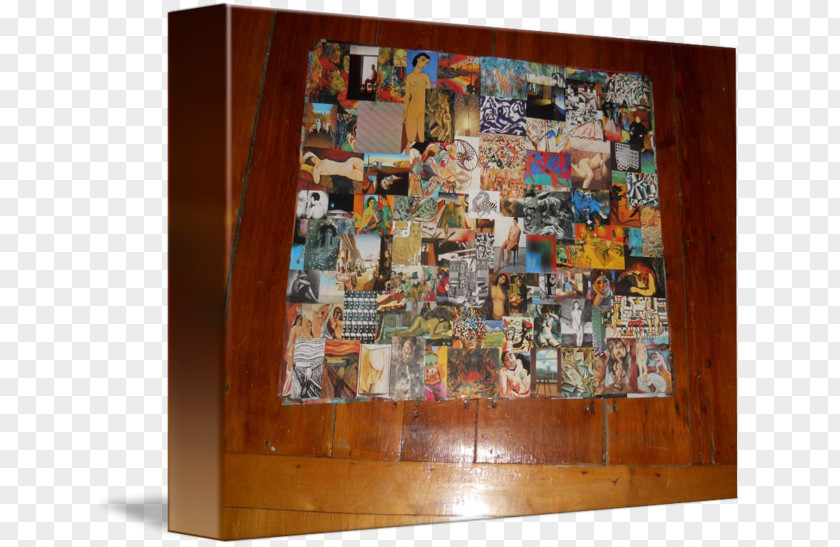 Irregular Border Collage Picture Frames Painting Modern Art PNG