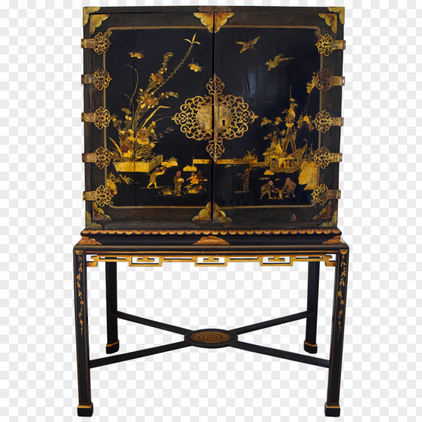 Chinoiserie Table Cabinetry Furniture Antique PNG