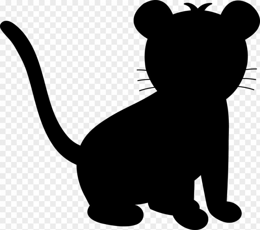 M Clip Art Whiskers Cat Bear Black & White PNG