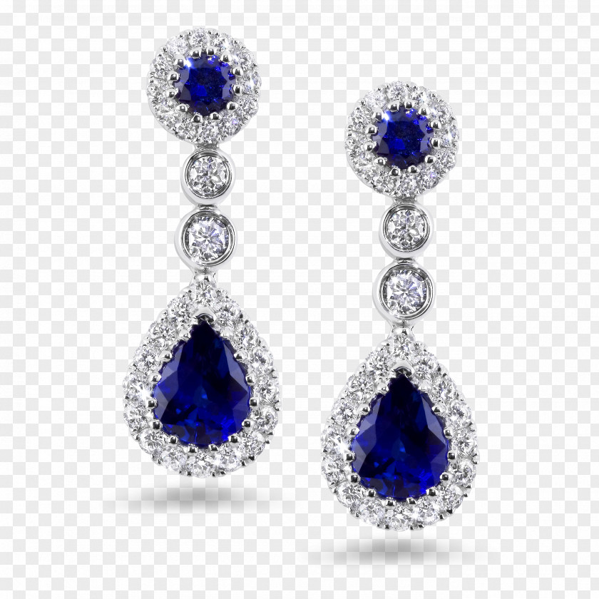 Sapphire Earring Diamond Jewellery Cubic Zirconia Carat PNG