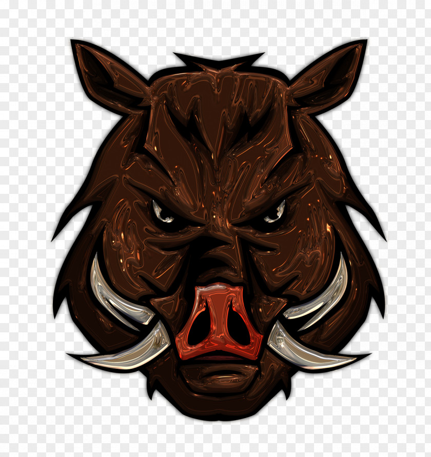 Free Fire Battlegrounds Wild Boar Feral Pig Cartoon Clip Art PNG