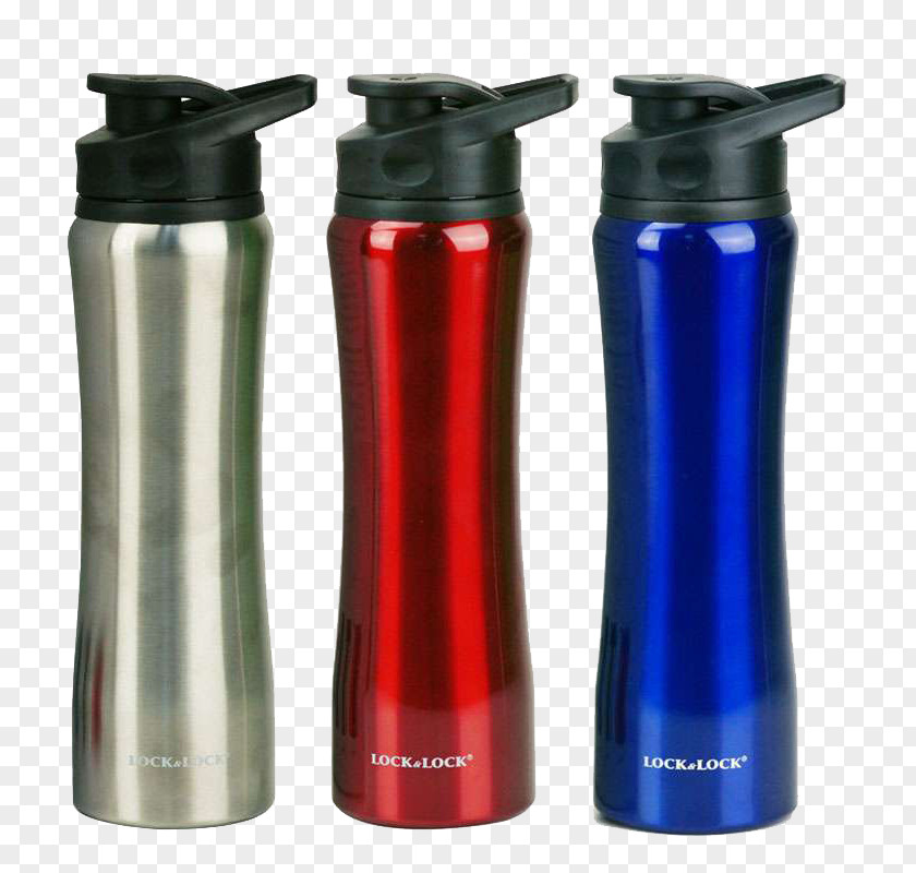 Three-color Stainless Steel Kettle Water Bottle Vacuum Flask PNG