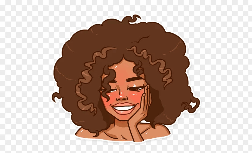 Le Carmen Telegram Cartoon Emoji Hair PNG