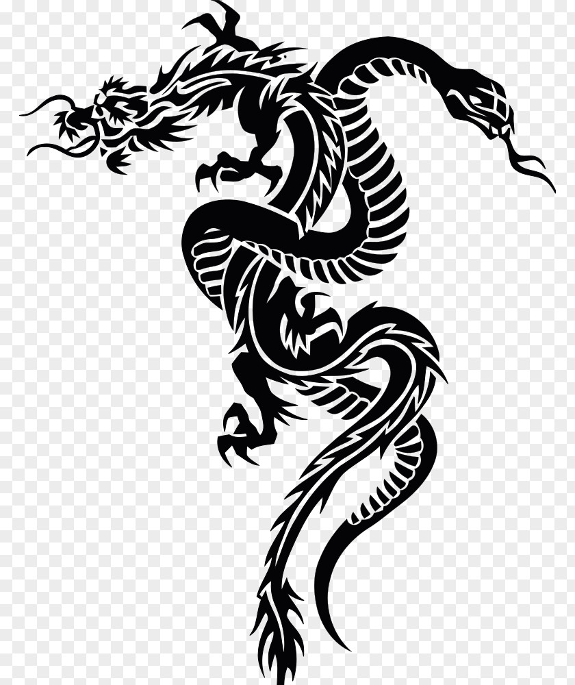 Snake Tattoo Ouroboros Chinese Dragon Clip Art PNG