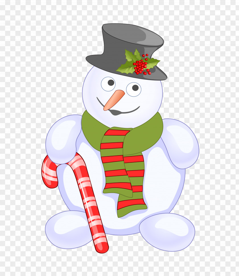 Christmas Snowman Candy Cane Clip Art PNG