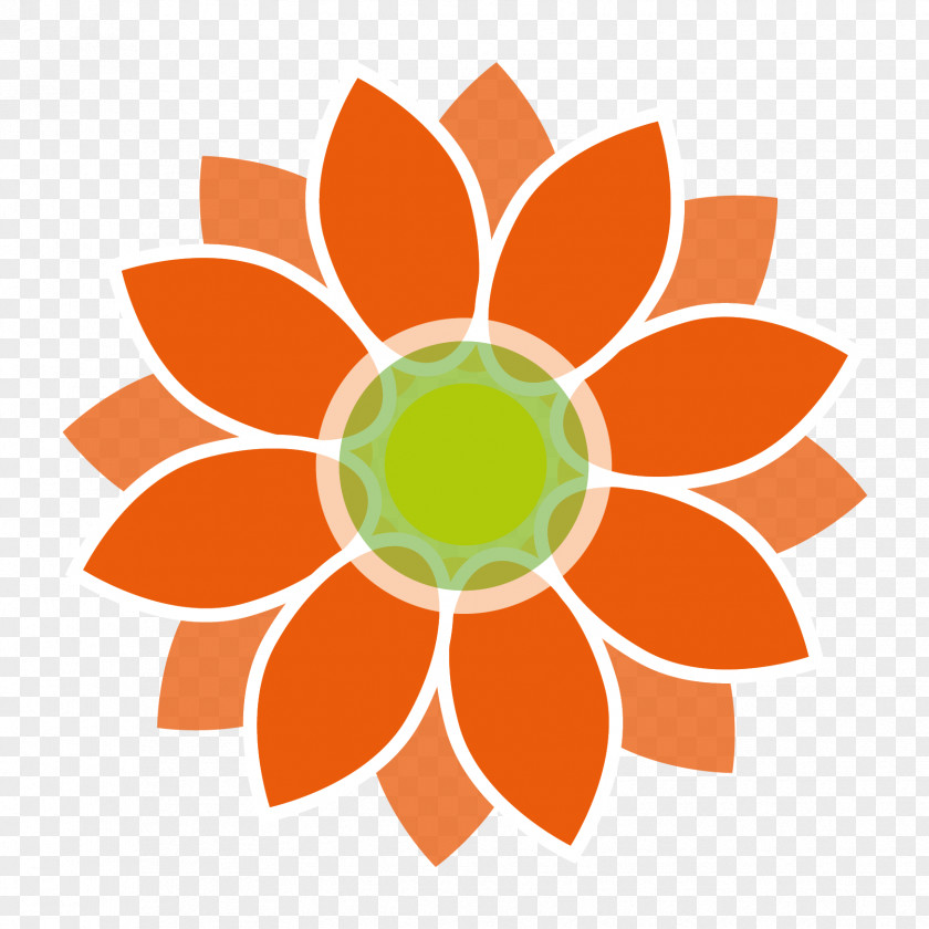 Flower Power Vector Graphics Clip Art Drawing Image Illustration PNG