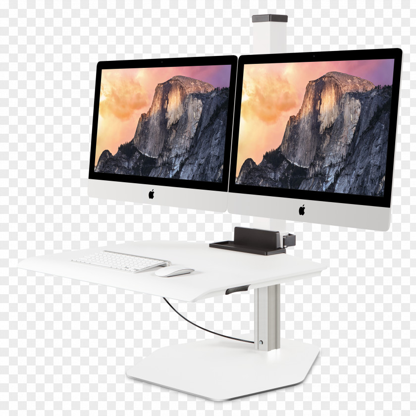 Imac Sit-stand Desk IMac Standing Flat Display Mounting Interface PNG