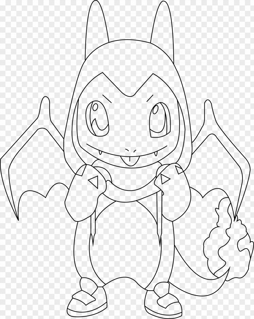 Pokemon Line Art Drawing Charmander Squirtle Charizard PNG