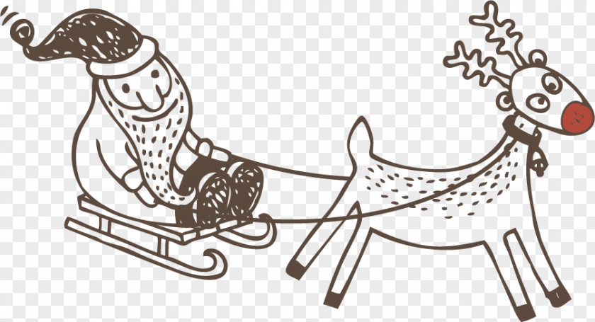 Single Opening Clip Art Horse Reindeer Openclipart Sled PNG