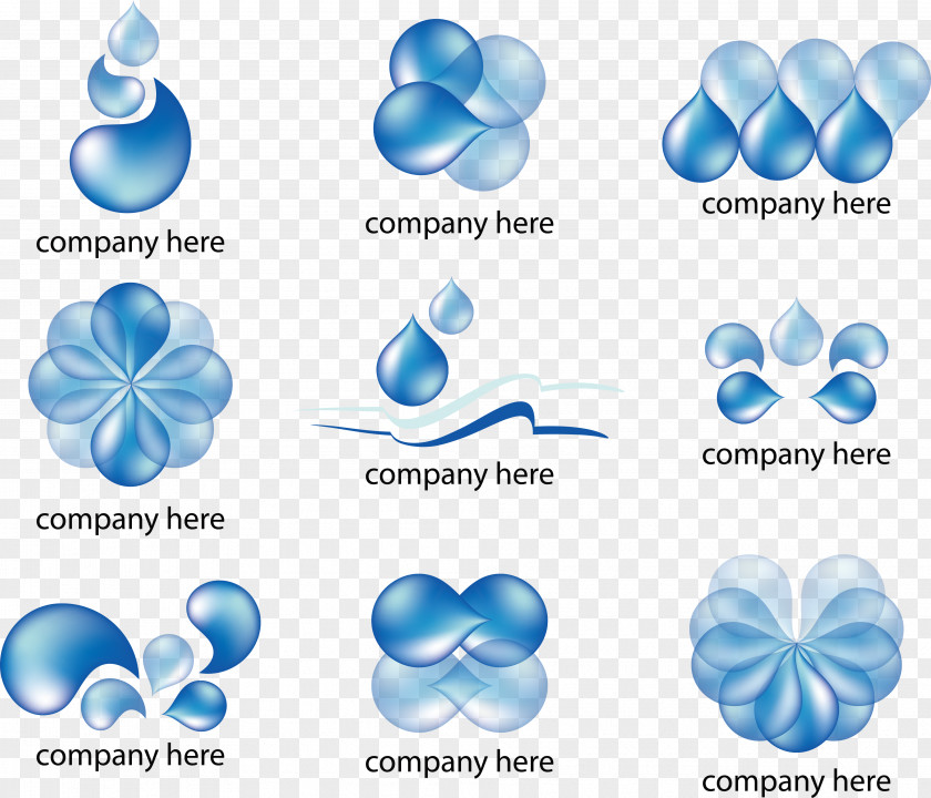 Creative Drops Pattern Ai Drop Water Euclidean Vector Logo PNG
