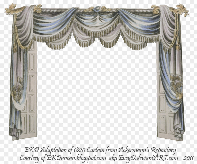 Curtain Regency Era Window Blinds & Shades Toy Theater Ackermann's Repository PNG