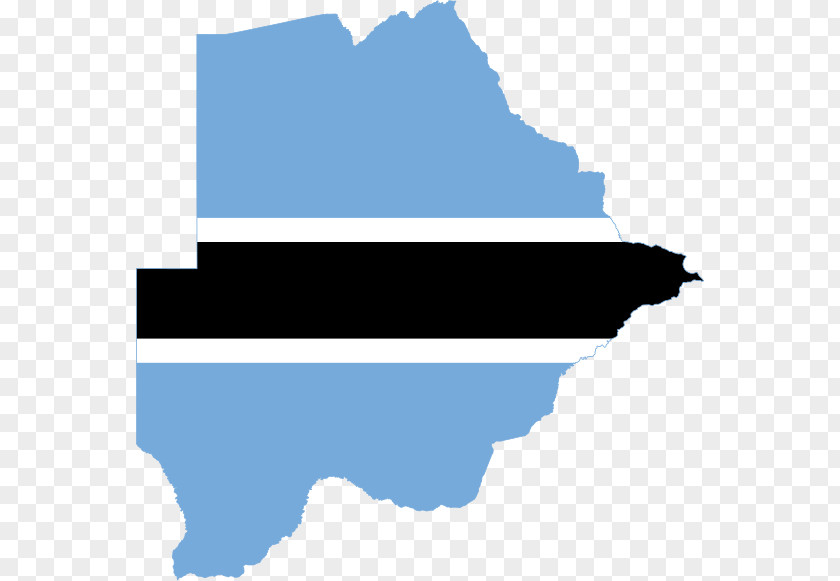 Map Flag Of Botswana National PNG
