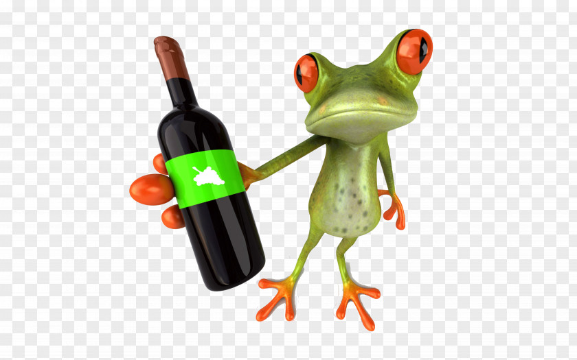 Crazy Wine Glass Frog Clip Art PNG