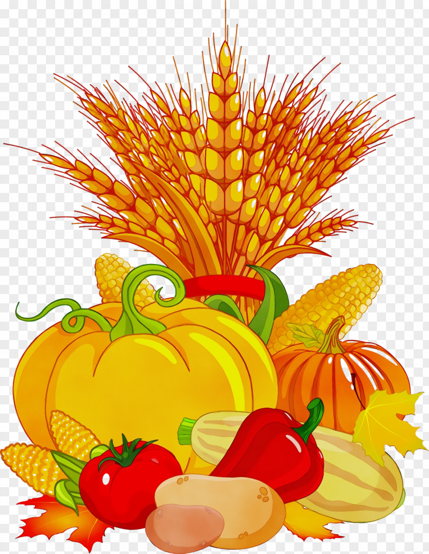 Harvest Festival Watercolor Painting PNG