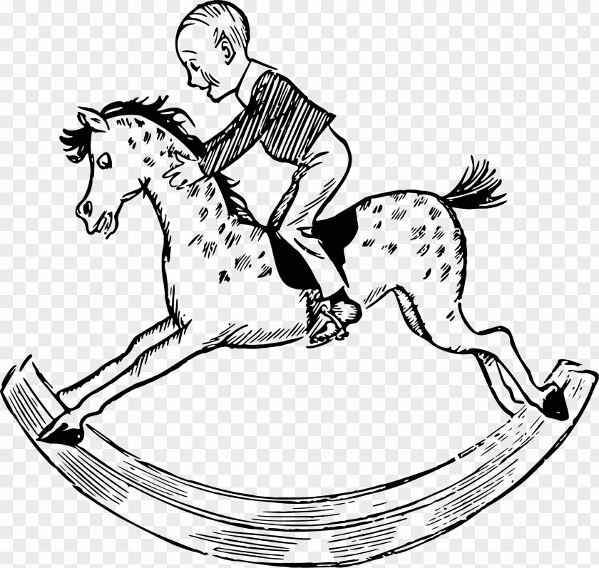 Headless Horseman Rocking Horse Drawing Child PNG