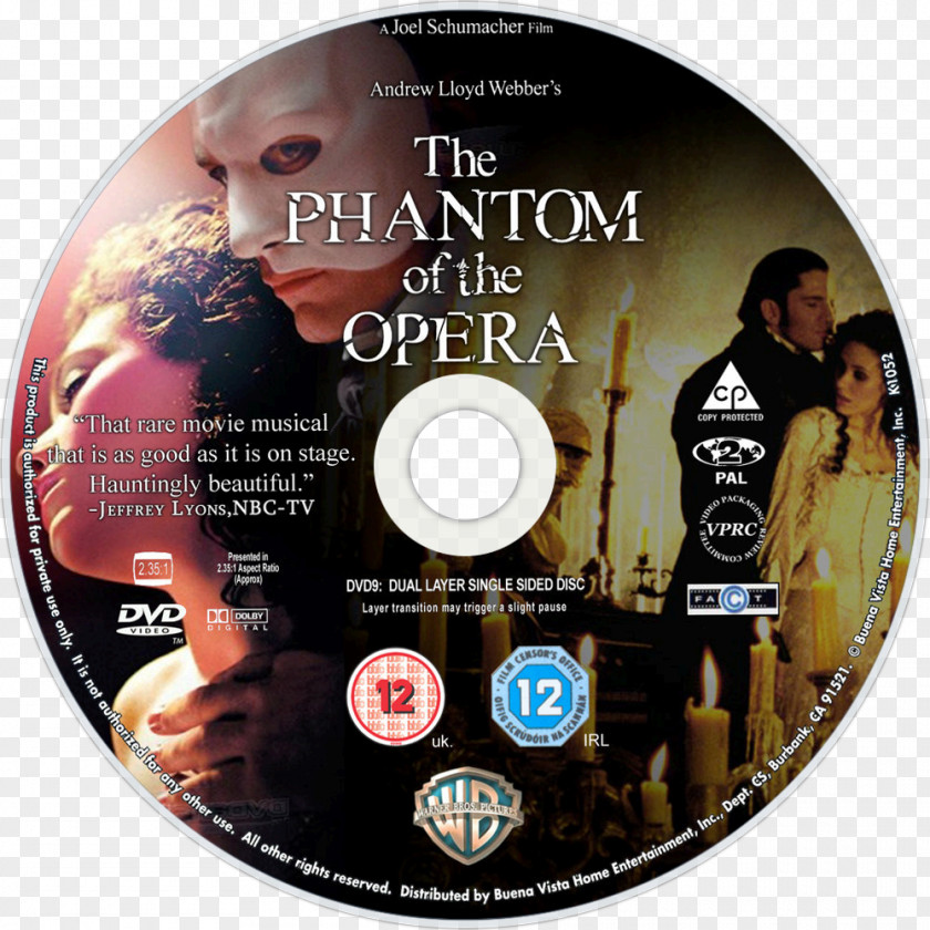 Phantom Of The Opera DVD Film Poster PNG