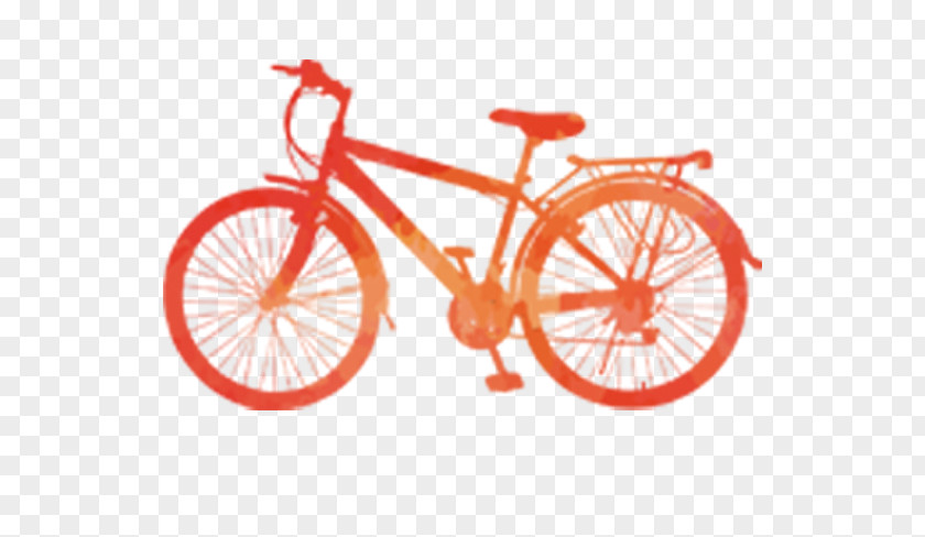 Red Bike Paper Poster Bicycle Wallpaper PNG
