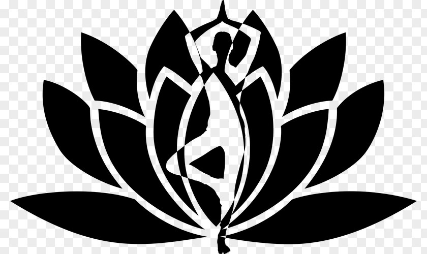 Silhouette Nelumbo Nucifera Stencil Flower PNG