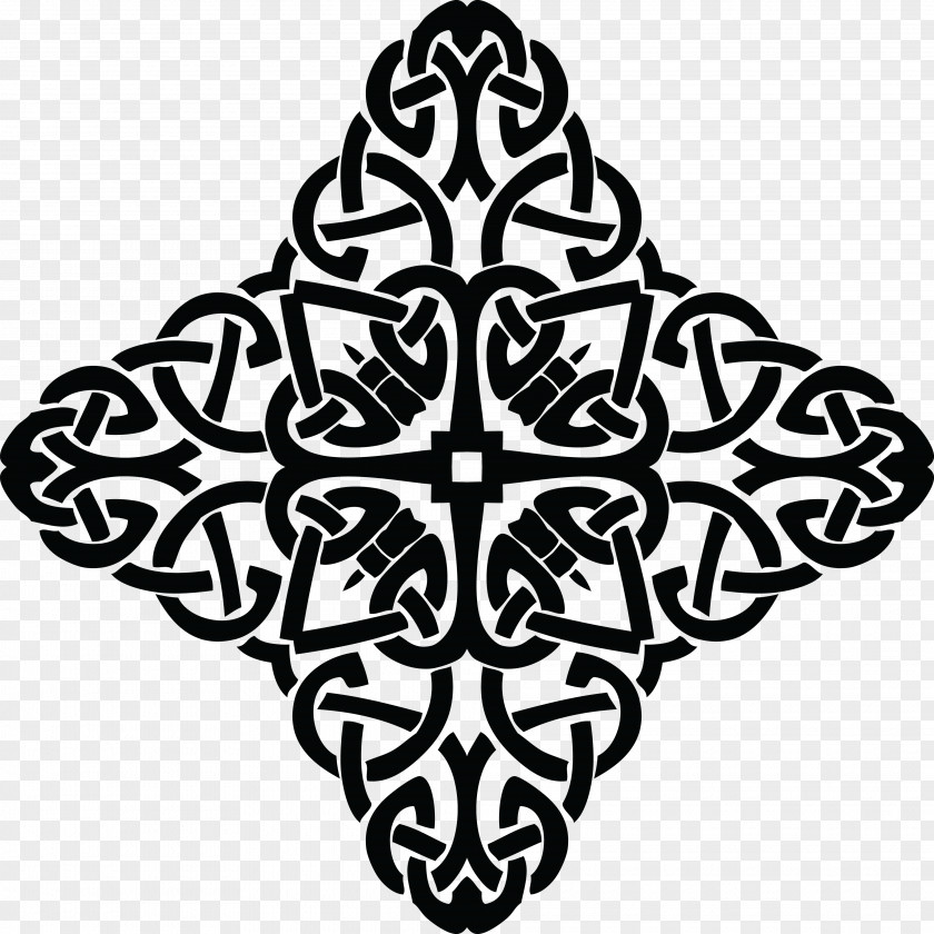 Celtic Line Art Knot Ornament PNG