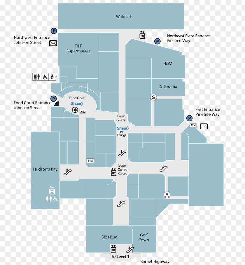 Map Coquitlam Centre Champlain Mall Shopping Boutique PNG