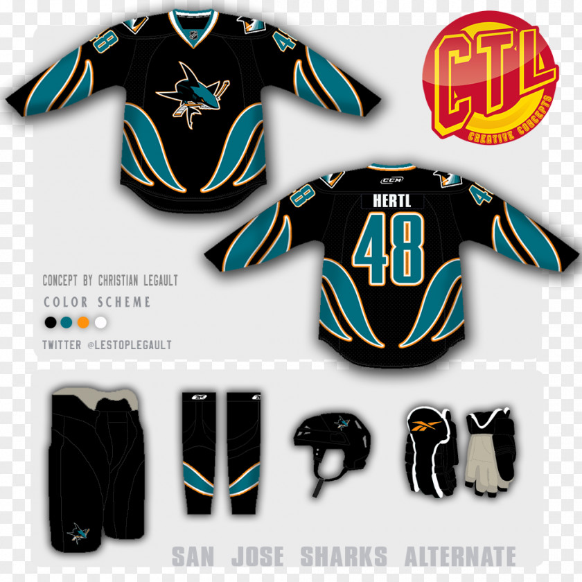 San Jose Sharks T-shirt Motorcycle Accessories Logo Sleeve PNG