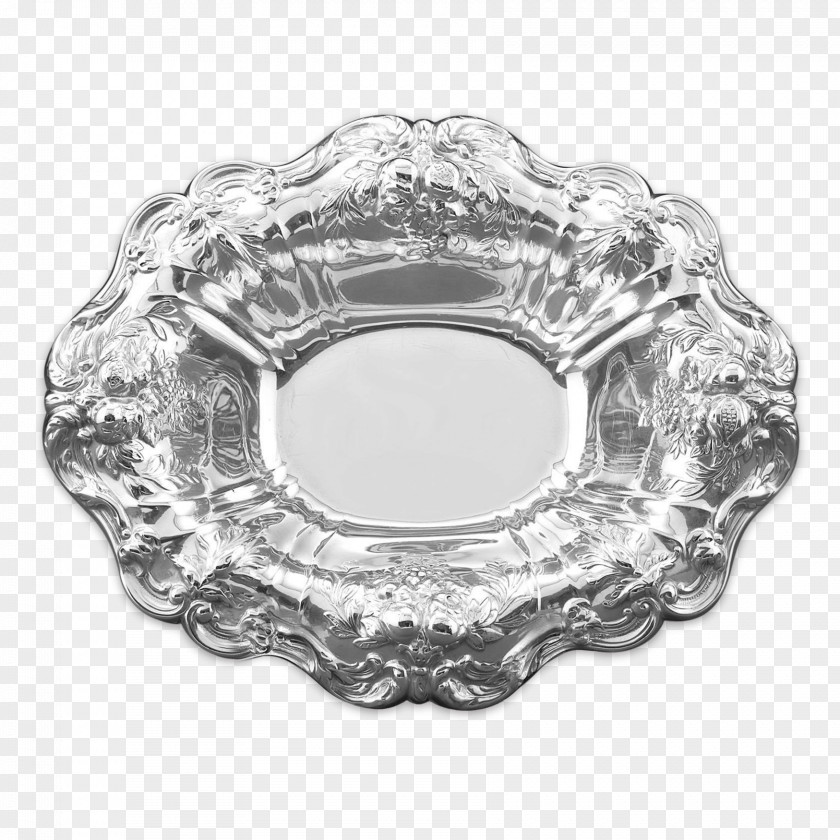 Silver Bowl Platter Tableware PNG