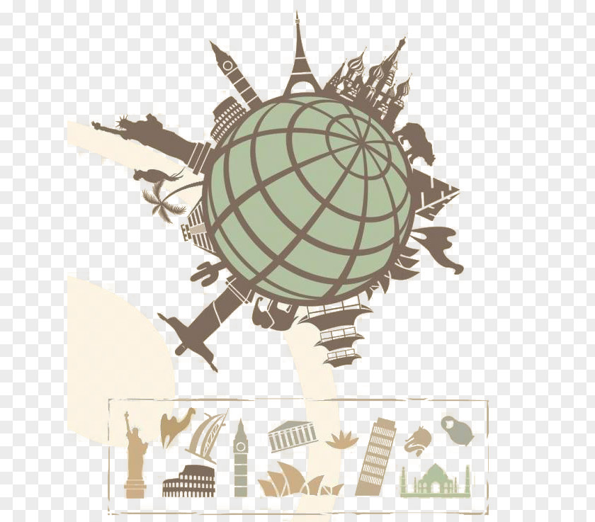 Simple Earth Architectural Elements Globe World Landmark Royalty-free PNG