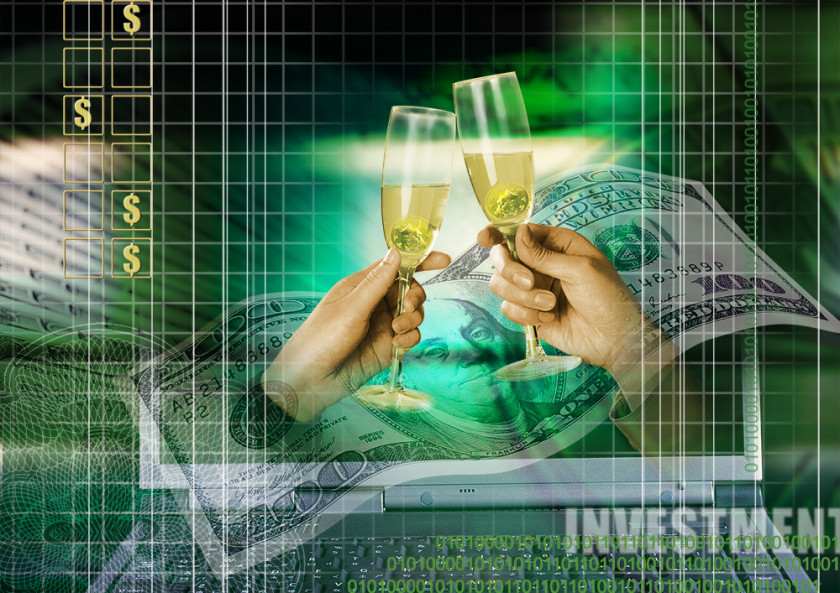 Business Celebrating Dollar Stock Market Download PNG