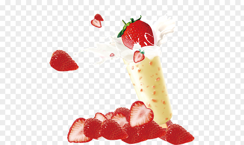 Many Strawberry Ice Cream Juice Soured Milk Cows PNG