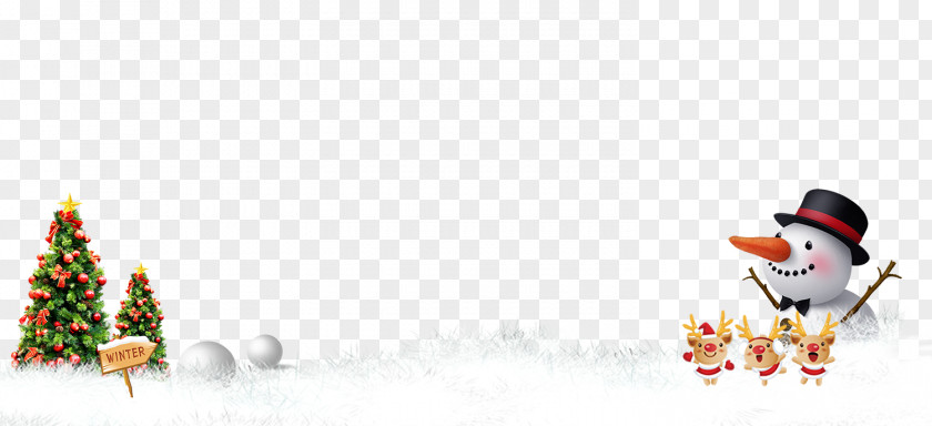 Winter Poster Christmas Tree Snowman PNG